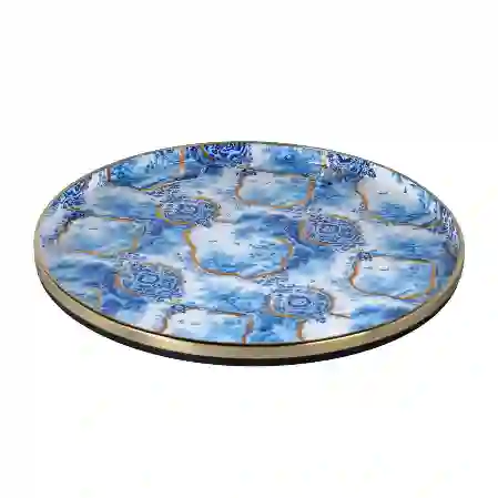 Resim Lucky Art Blue Herıtage Dekoratıf Tepsı 41Cm