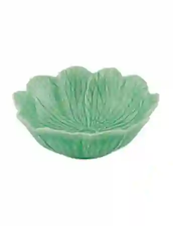 Resim Flora Çiçek Formlu Yeşil Kase 17 cm