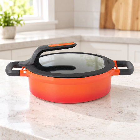 Resim Berghoff Gem Stay Cool Pilav Tenceresi Turuncu 24 Cm
