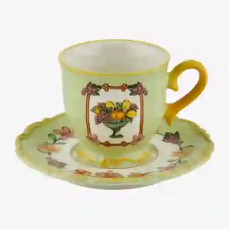 Resim Stoneware Il Sogno Yeşil Türk Kahvesi Fincanı 2 Li Set