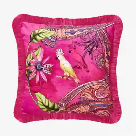Resim MAGIC GARDEN PEMBE YASTIK 45*45 CM &Chiara Alessi&