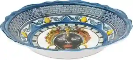 Resim MAVİ BAROK SALATA KASESİ 35 CM