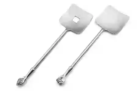 Resim Mikasa Moor Gümüş Dövülü 2'li Salata Servis Seti