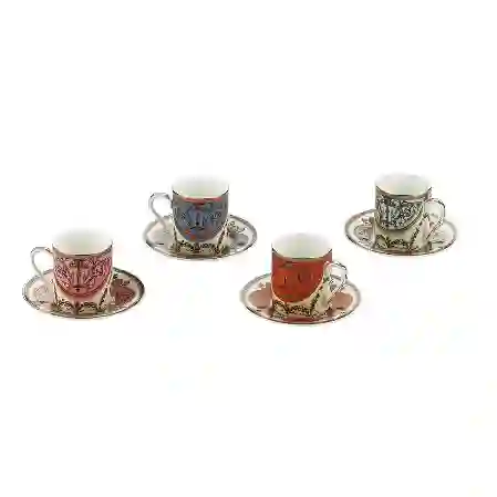 Resim Lucky Art Rosea Bone 4Lu Kahve Fıncanı Setı 100Cc