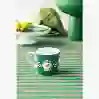 Resim Love Birds Yeşil Renkli Madalyon Desenli İkili Mug Seti 250 ml