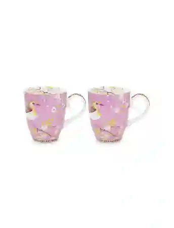 Resim PEMBE KUSLU İKİLİ MUG
