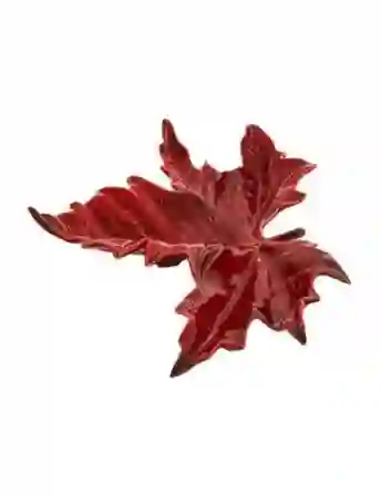 Resim Gudrun Yaprak Formlu Kırmızı Tabak 17 cm