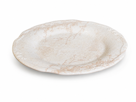 Resim Tiffany Dallı Bej Yemek Tabağı 25Cm