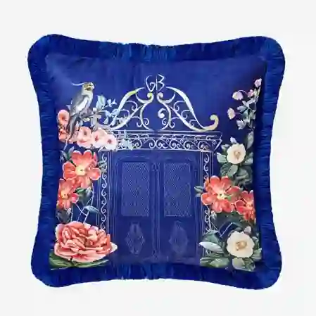 Resim Chiara Alessi Magic Garden Lacivert Yastık 45x45cm