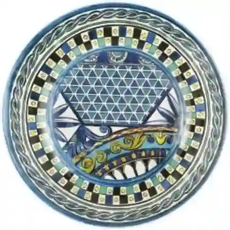 Resim MAVİ BAROK TABAK 21,5 CM