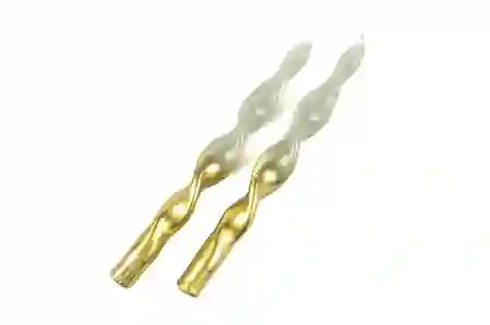 Resim Gold Yeşil 2li Mum 25cm
