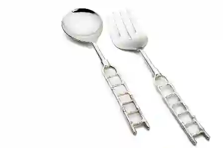 Resim Mikasa Moor Lena Gümüş 2li Salata Servis Seti