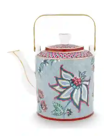 Resim Pip Studio Flower Festival Mavi Oriental Demlik 1L