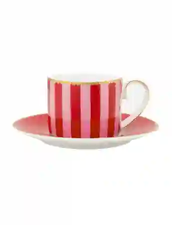 Resim Pip Studio Love Birds Kırmızı Pembe Porselen Kahve Fincanı 125ml