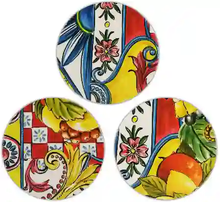 Resim TURUNCU BAROK 6 LI  BARDAK ALTLIĞI