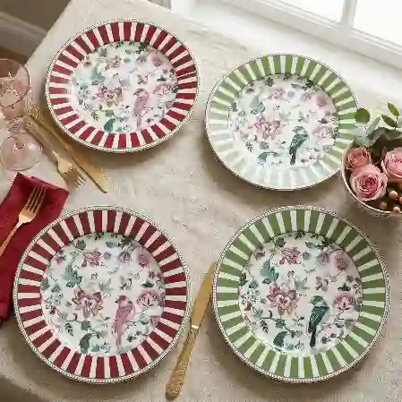 Resim Madelıne Bone 27 Cm 4Lu Tabak Seti