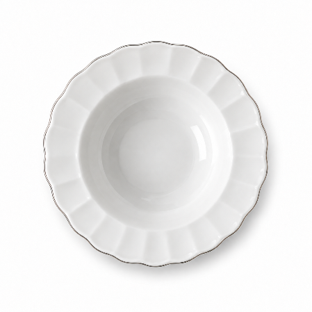 Resim Porland Wavy Çukur Tabak Platin