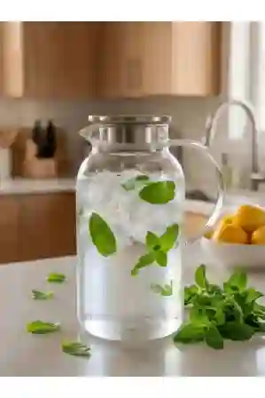 Resim Düz Tombul Cam Sürahi 1,8 Litre
