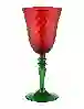 Resim Chiara Alessi Venezia Kırmızı Yeşil Cam Kadeh 270ml &Chiara Alessi&