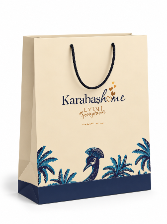 Resim Karabaşhome Orta Boy Karton Çanta 30X40Cm