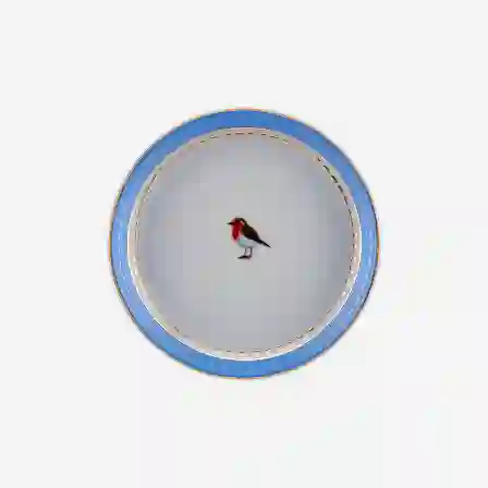 Resim Love Birds Mavi Çay Tabağı 9 cm