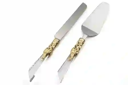 Resim Mikasa Moor Gümüş Gold 2'li Kek Servis Seti