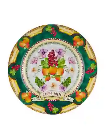 Resim Chiara Alessi Carpe Diem Meyve Bahçesi Yemek Tabağı 28cm &Chiara Alessi&