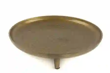 Resim Antik Gold Ayaklı Tepsi 30X8cm