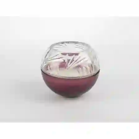 Resim Mikasa Moor Bordo Cam Kapaklı Mum 13X11Cm