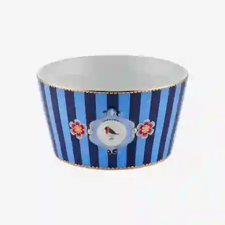 Resim Love Birds Mavi Çizgili Kase 15 cm