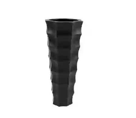 Resim Siyah Kareli Büyük Vazo 20x45cm
