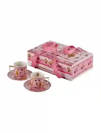 Resim Arancıa Pembe Türk Kahvesi Fincanı