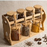 Resim 7li Standlı Cam Baharat Set