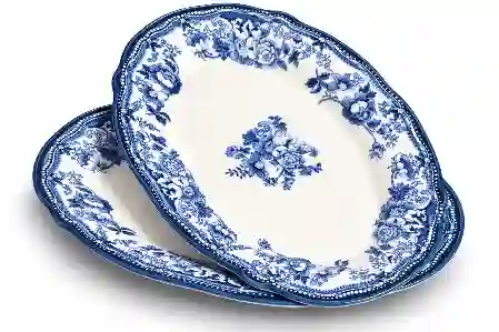 Resim Porser Fulya Kayık Tabak Seti 26Cm 2 Parça Navy