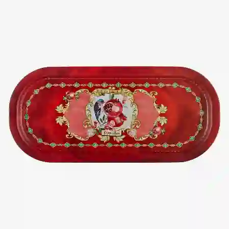 Resim La Dolce Vita 37 cm Oval Kahve Sunum Tepsi