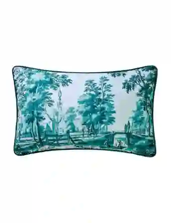 Resim ROMANCE YEŞİL KADIFE YASTIK 30*50 CM &Chiara Alessi&