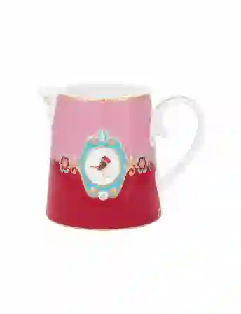 Resim Pip Studio Love Birds Kırmızı Pembe Porselen Sütlük 270ml