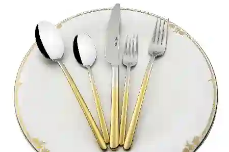 Resim Mikasa Moor Dolce Gold 30 Parça Çatal Kaşık Bıçak Seti