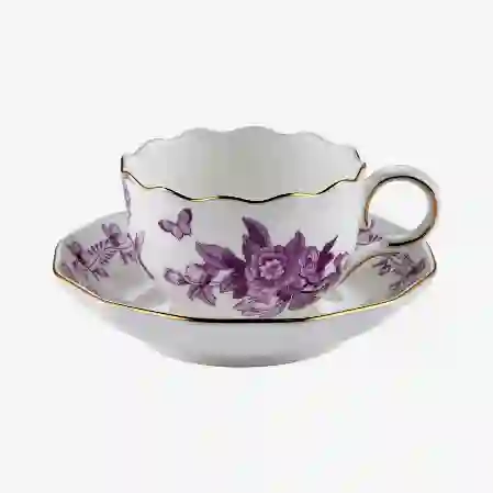 Resim Primavera Violet 2li Türk Kahvesi Fincan Seti &Chiara Alessi&