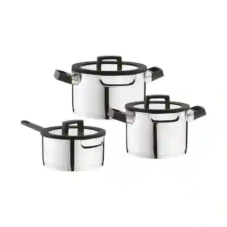 Resim Berghoff Essentials Uqonic 6 Parça 18/10  Paslanmaz Çelik Tencere Seti