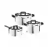 Resim Berghoff Essentials Uqonic 6 Parça 18/10  Paslanmaz Çelik Tencere Seti
