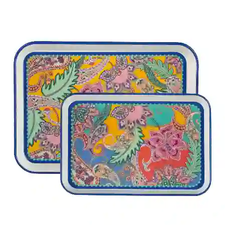 Resim Lucky Art Paıselle Melamın 2'li Tepsı Setı