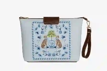 Resim Chiara Alessi Açik Mavİ Suni Deri Clutch&portföy Çanta 30X21 Cm