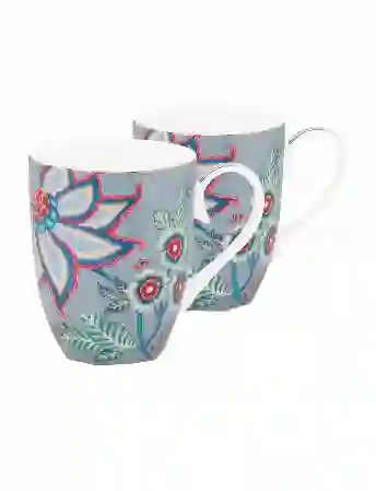 Resim Pip Studio Flower Festival Mavi İkili Büyük Mug Seti 350ml