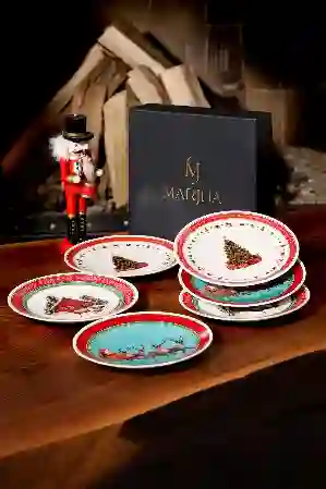 Resim Marjha Winter 2300 Pasta Tabağı Seti 6 Parça