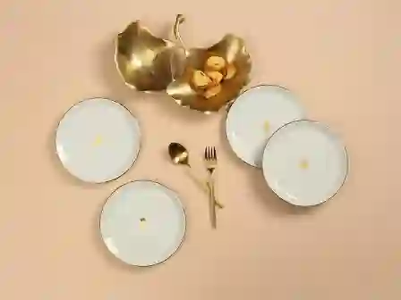 Resim Porland Glamorous 4'lü Pasta Seti 17Cm