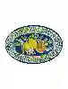 Resim Chiara Alessi Limoncello Mavi Beyaz Oval Servis Tabağı 30cm &Chiara Alessi&