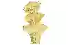 Resim Gold Zambak Aplik 26x18x40cm