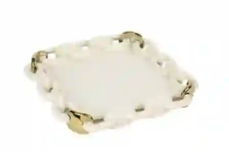 Resim Mikasa Moor Krem Gold Kare Zincir Servis 30Cm