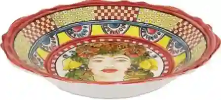 Resim TURUNCU BAROK SALATA KASESİ 35 CM